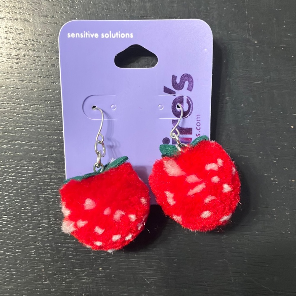 Strawberry Fuzz Earrings